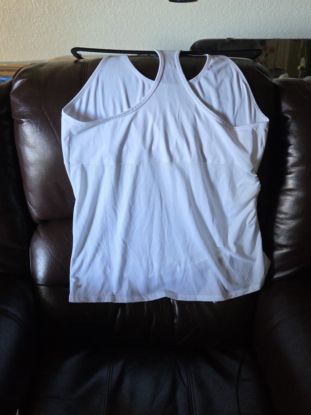 Fabletics White Racerback Workout Tank with Side Drawstring - Picture 4 of 6